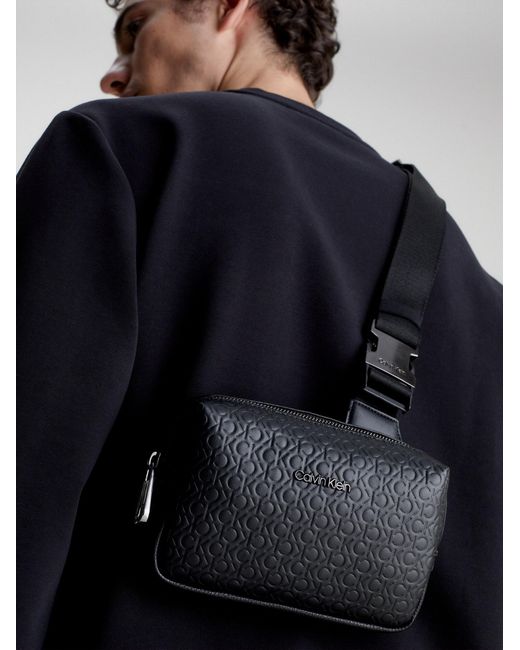 Calvin Klein Crossbody Harness Bag aus recyceltem Material in Schwarz fur Herren Lyst DE
