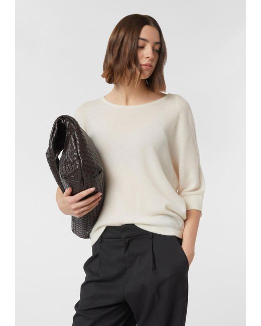 Comma, White Strickpullover