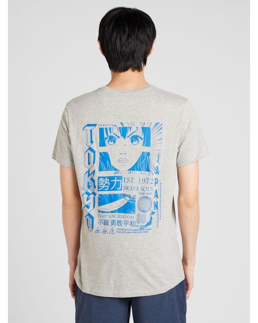 Brave Soul T-shirt 'hanako' in Gray für Herren