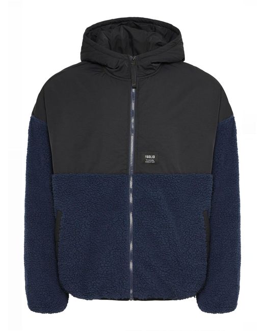 Solid Fleecejacke Mark in Blue für Herren