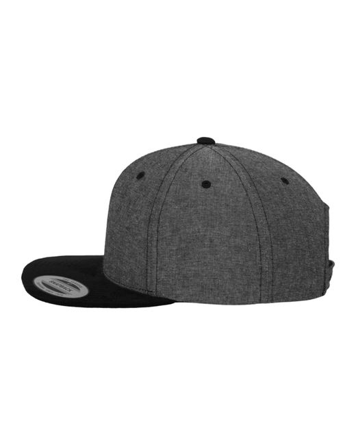 Flexfit Black Cap Chambray-Suede