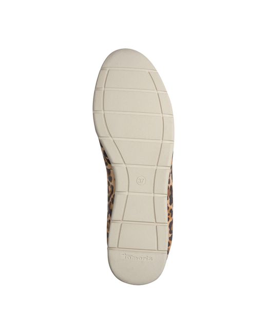 Tamaris Brown Aus Leder kein Absatz 1-24621-46 Slipper TOUCH-IT