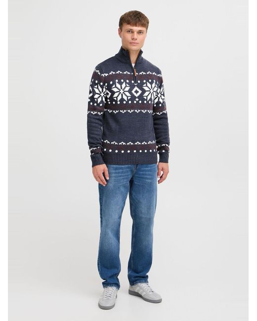 Solid Pullover Norwin in Blue für Herren