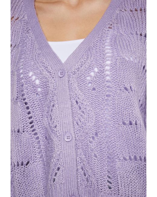 swirly Purple Strickjacke