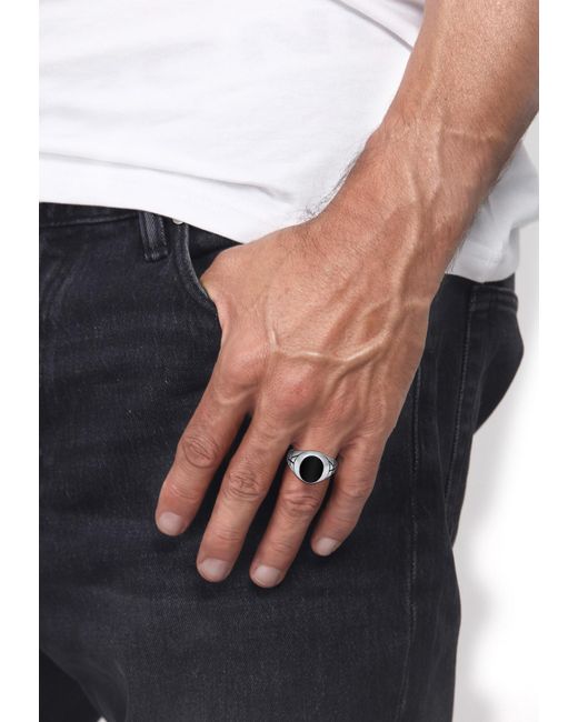 Kuzzoi Ring siegelring in Black für Herren