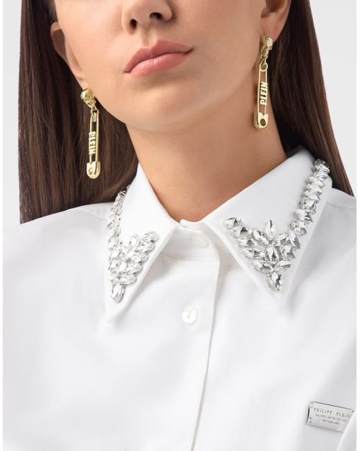Philipp Plein Metallic Ohrringe