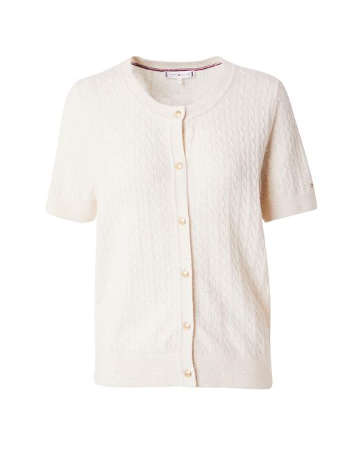 Tommy Hilfiger White Strickjacke