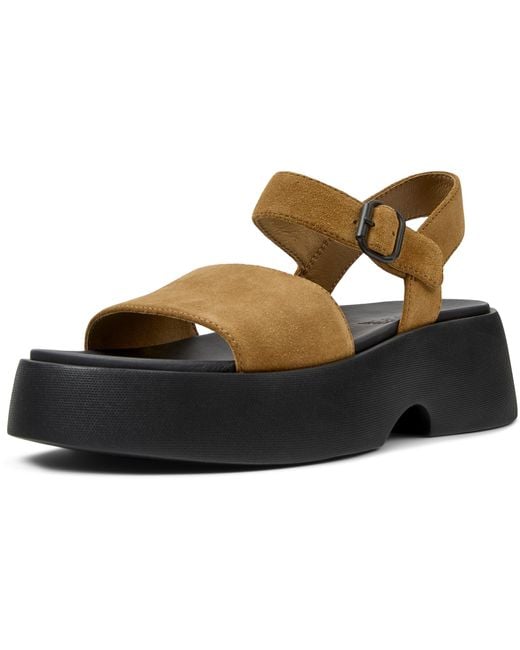 Camper Black Riemensandale 'Tasha'