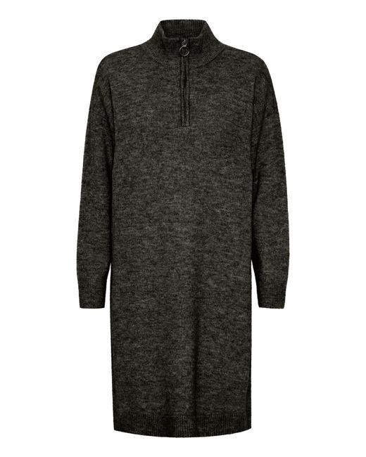 Fransa Black Strickkleid Frsanny