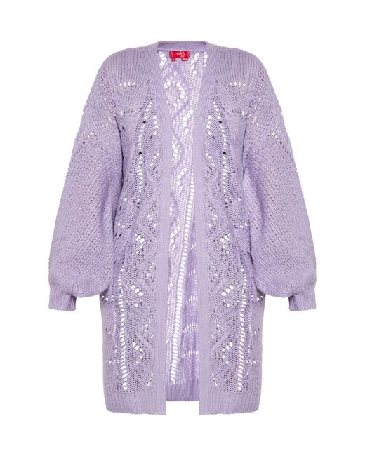 swirly Purple Strickjacke