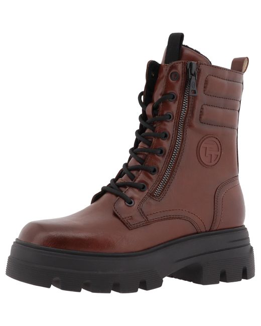 Tom Tailor Brown Schnürstiefelette