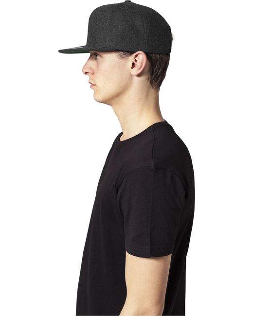 Flexfit Black Cap Melton Wool