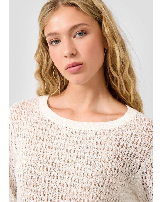 QS White Strickpullover