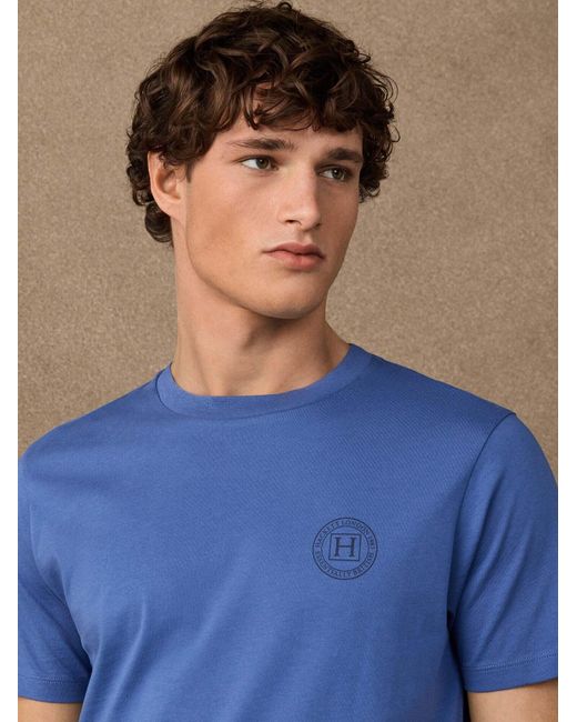 Hackett Basic-T-Shirt in Blue für Herren