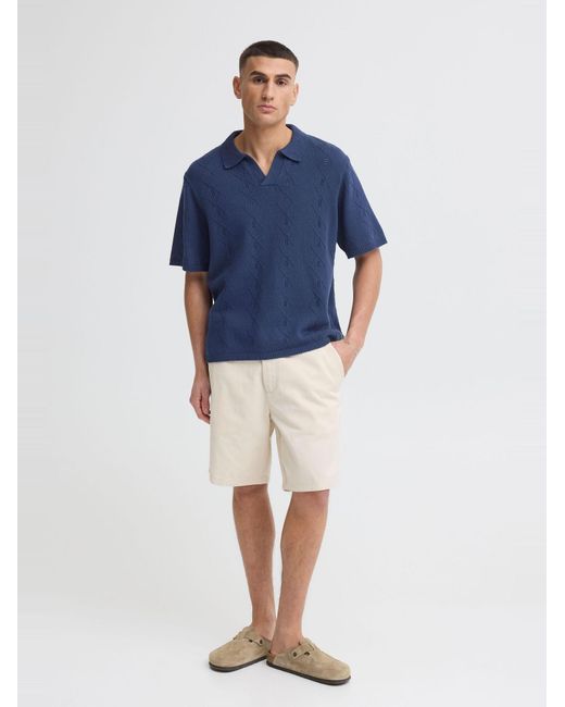 Solid Poloshirt Sdudell in Blue für Herren
