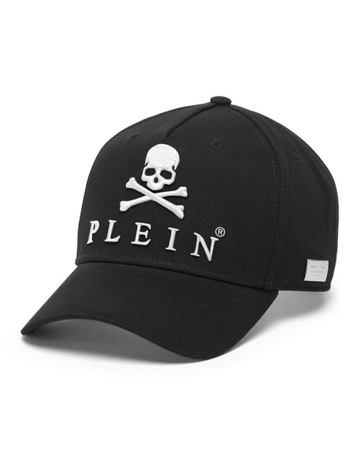 Philipp Plein Cap Skull&Bones in Black für Herren