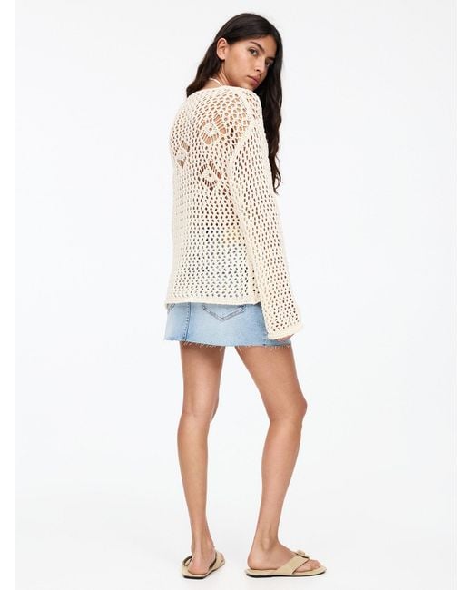 Pull&Bear White Pullover