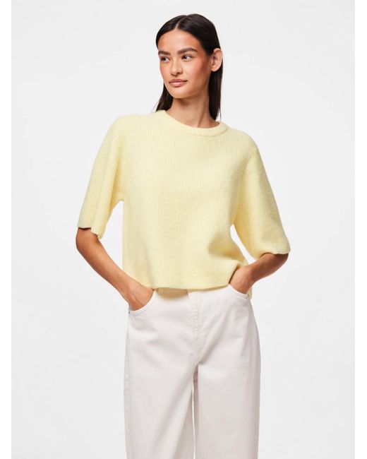 Pieces Yellow Pullover Pcsilly