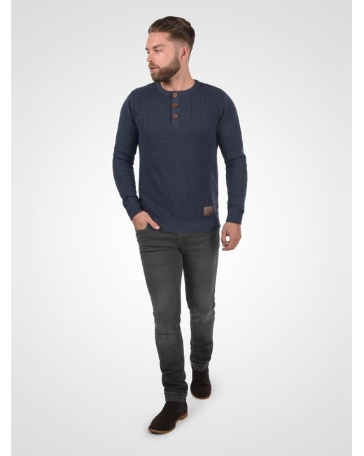 Solid Pullover Terrance in Blue für Herren