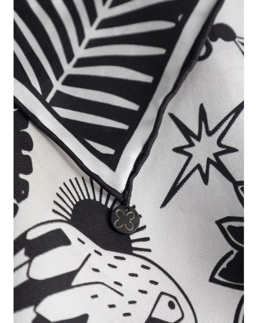 Codello Black Nickituch Mit Dschungel-Motiven