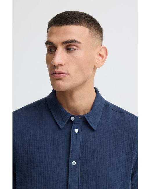 Solid Kurzarmhemd Sdiain in Blue für Herren