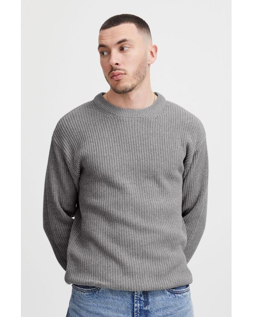 Solid Pullover in Gray für Herren