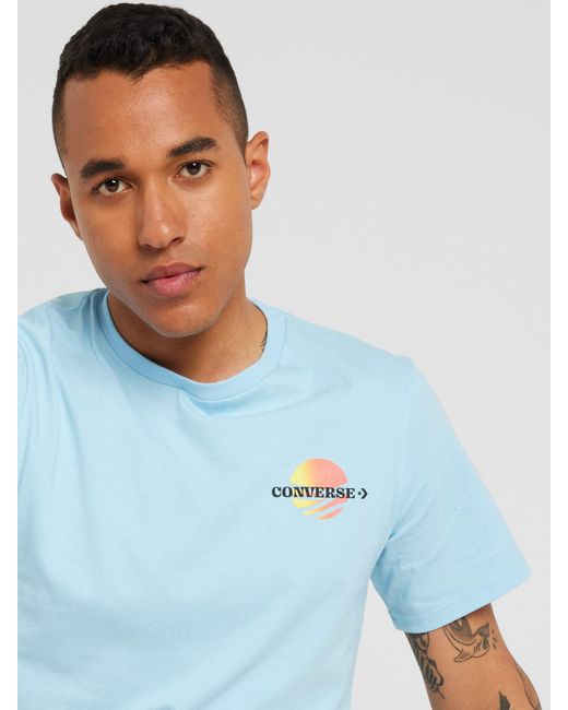 Converse T-shirt 'sunset' in Blue für Herren