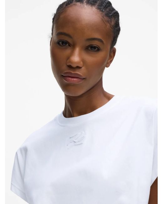 Karl Lagerfeld White T-Shirt Autograph
