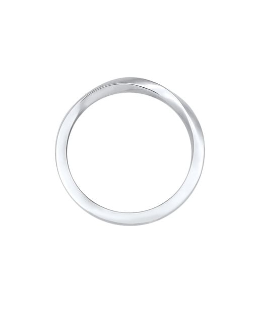 Elli Jewelry White Ring Twisted