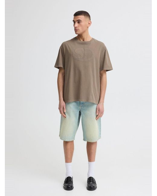 Solid Rundhalsshirt Sduncaster in Gray für Herren