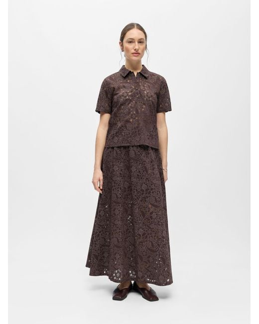 Object Brown Bluse Objbianca
