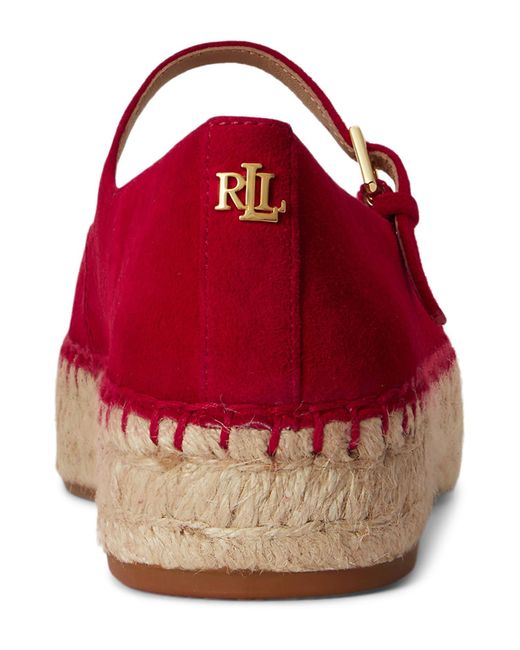 Ralph Lauren Red Espadrilles Luize