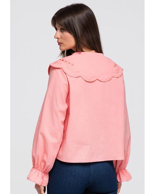 Ombre Pink Bluse