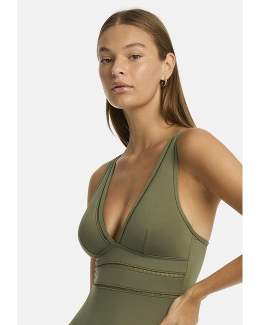 Sea Level Green Badeanzug Essentials Edit