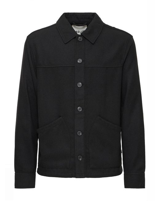 Solid Wolljacke Sdsonny in Black für Herren