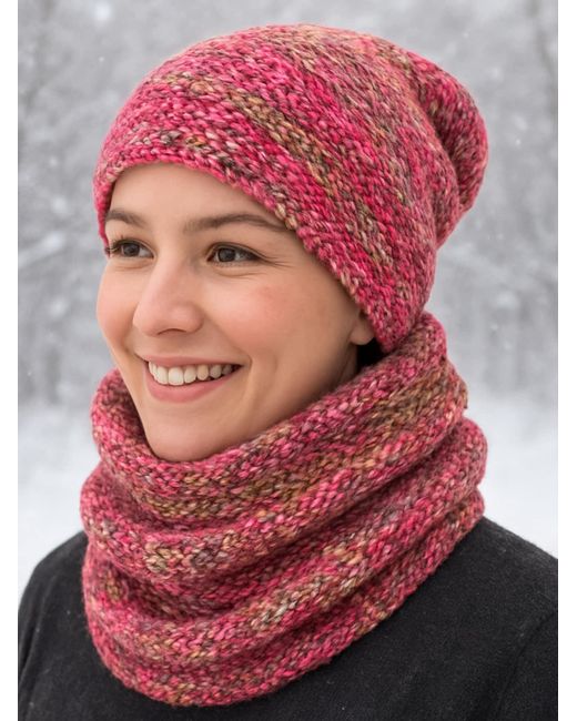 Kumixi Red Mütze Mütze & Schal Set