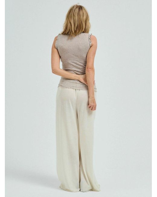 Seamless Basic Gray Top Flounce