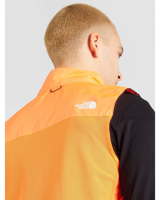 The North Face Sportweste 'higher run wind vest' in Orange für Herren