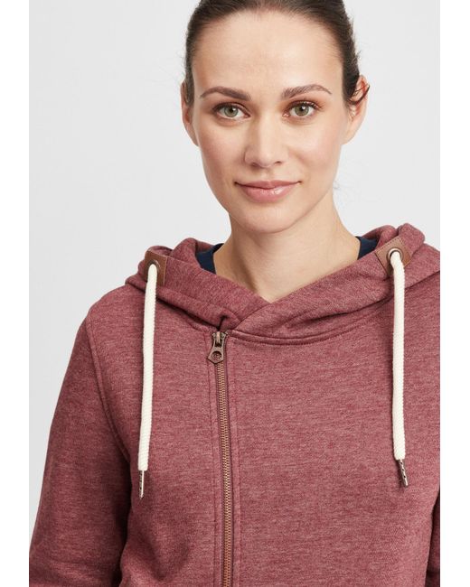 Oxmo Red Kapuzensweatjacke 'vicky zip-hood'