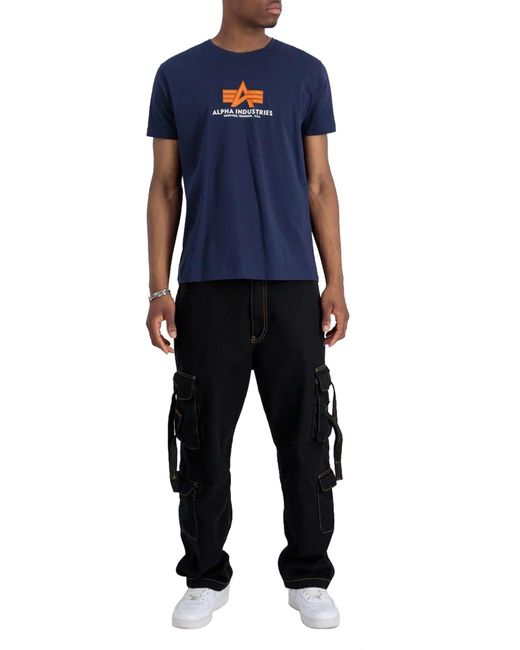 Alpha Industries Shirt Basic Rubber in Blue für Herren
