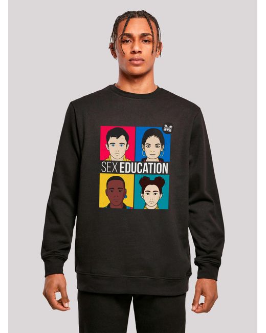 F4NT4STIC Sweatshirt Sex Education Teen Illustrated Netflix Tv Series in Blue für Herren