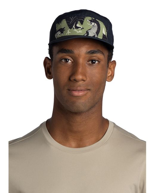 Buff Black Cap 5 Panel Go