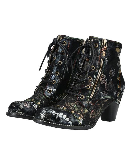 LAURA VITA Black Schnürstiefelette