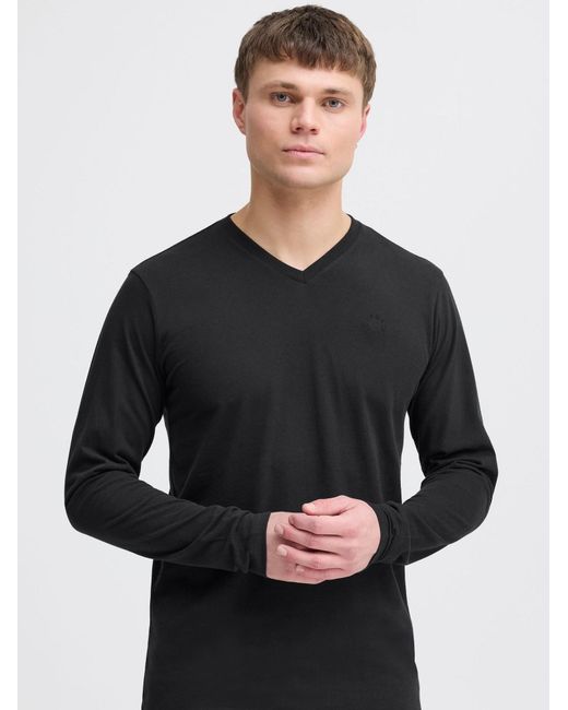 Solid V-Shirt Sdodifan in Black für Herren