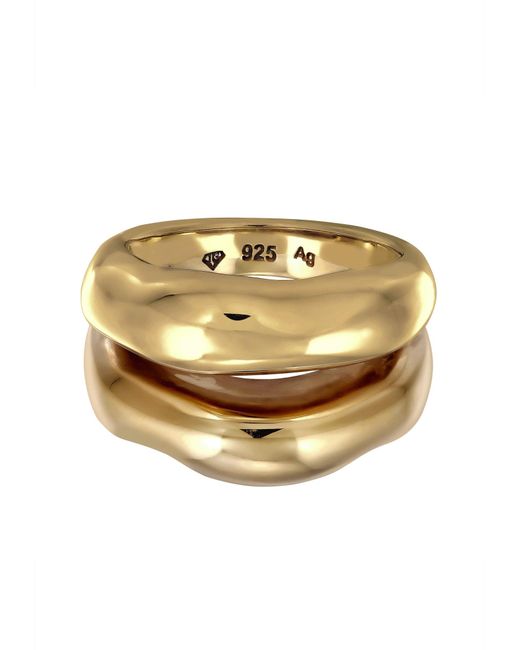 Elli Premium Metallic Ring Chunky Organic