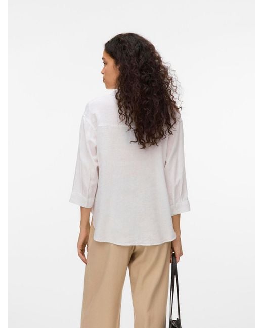 Vero Moda White Bluse 'Vmlinn'