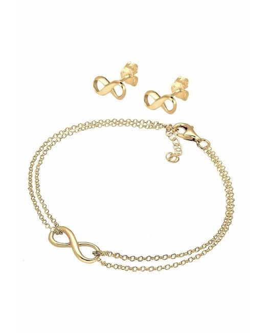 Elli Jewelry Metallic Schmuckset Infinity