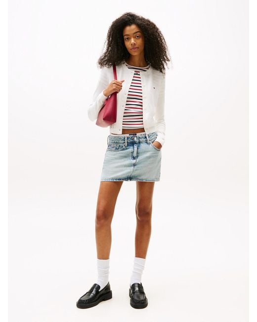 Tommy Hilfiger White Strickjacke Essential