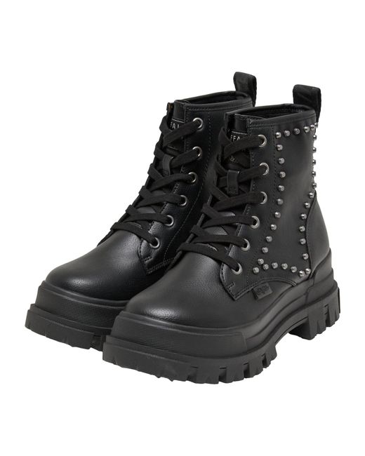 Buffalo Black Schnürstiefelette Aspha