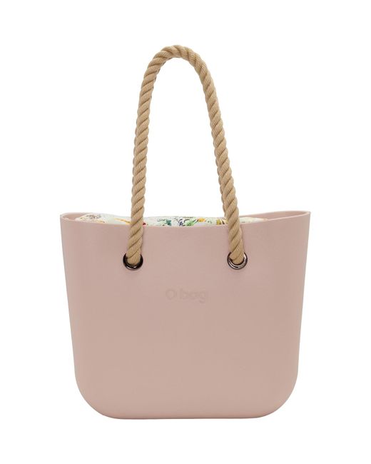 O bag Pink Shopper Tasche Wasserabweisend, Mit Innentasche Mini